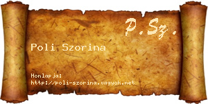 Poli Szorina névjegykártya